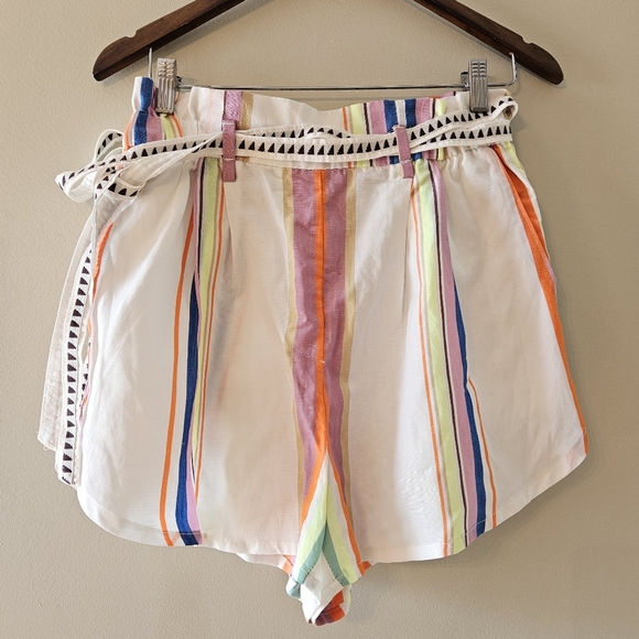 Lemlem x H&M Set Lyocell Striped Belted Shorts & Matching Cropped Top Size Small - Picture 11 of 16